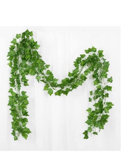 Bluejw Artificial Ivy Leaf Plants Vine, 12 Strands 78.7 Inches Artificial Garlands Fake Foliage Flowers Hanging Vine For Home Kitchen Garden Office Wedding Party Wall Decor  - Image 1