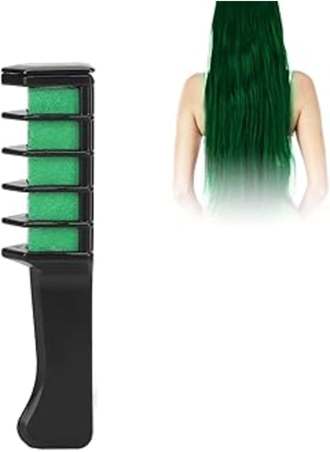 ZJchao - ZJchao Temporary Hair Chalk Comb, Disposable Hair Chalk Comb Portable Hair Dye Comb Safe Hair Dye Comb for Hair Dye Chalk Pens for Dyeing (Dark Fluorescent Green) - Image 1