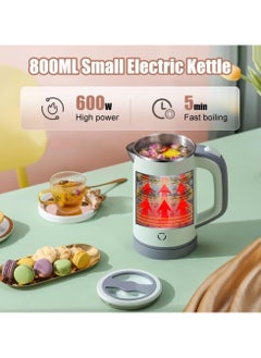Generic 0.8L Small Electric Kettle, 600W Fast Boil Stainless Steel Portable Travel Kettle for Boiling Water Double-wall Tea Kettle, Auto-off Dry Protection  - Image 2