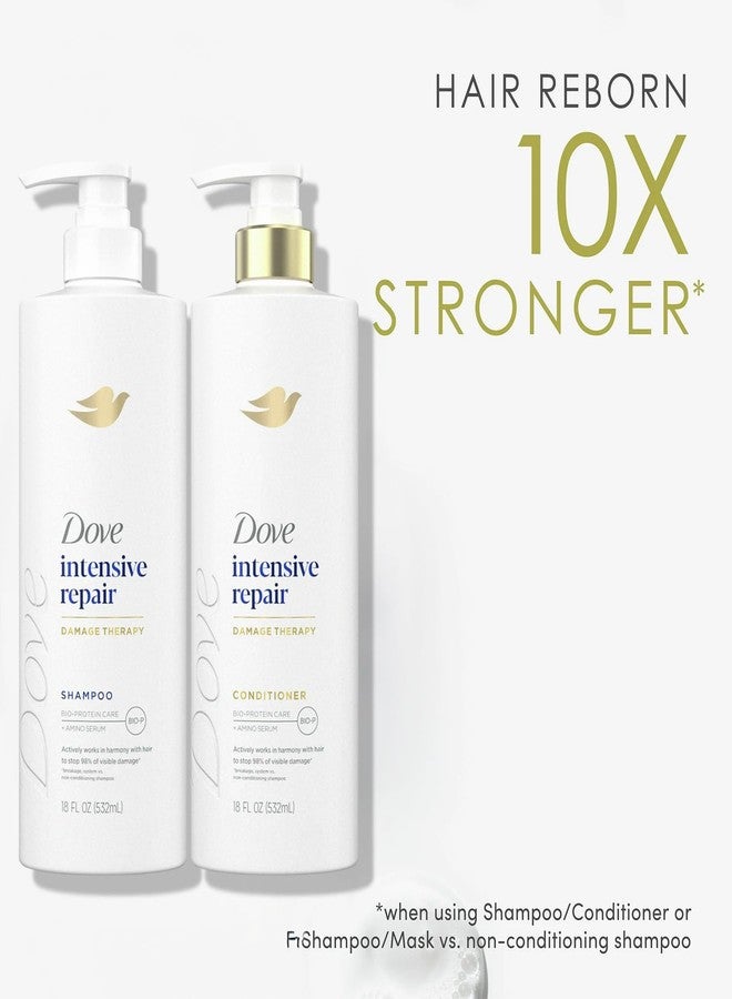 Dove مجموعة شامبو وبلسم وسيروم دوف، إصلاح مكثف - علاج الأضرار تركيبات العناية بالبروتين الحيوي لاستعادة الشعر الجاف والتالف (مجموعة من 3 قطع) - Image 5