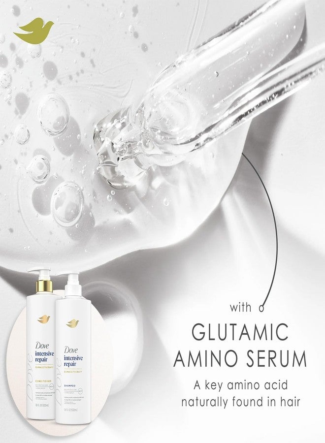 Dove مجموعة شامبو وبلسم وسيروم دوف، إصلاح مكثف - علاج الأضرار تركيبات العناية بالبروتين الحيوي لاستعادة الشعر الجاف والتالف (مجموعة من 3 قطع) - Image 4
