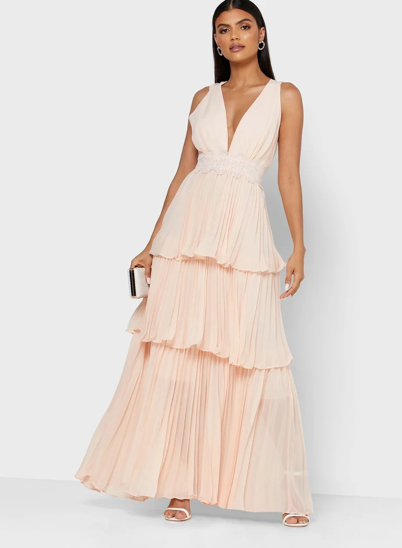 True Decadence Layered Plisse Dress