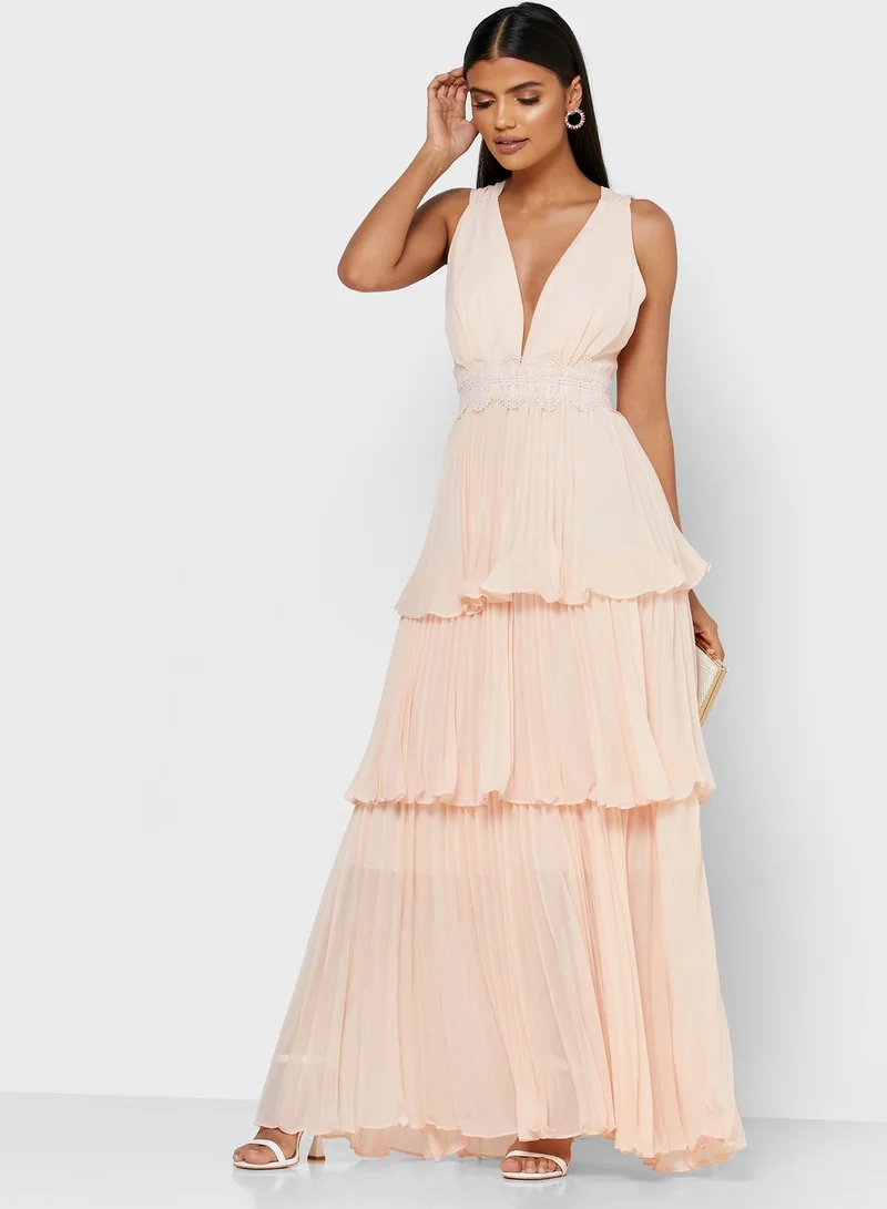 True Decadence Layered Plisse Dress