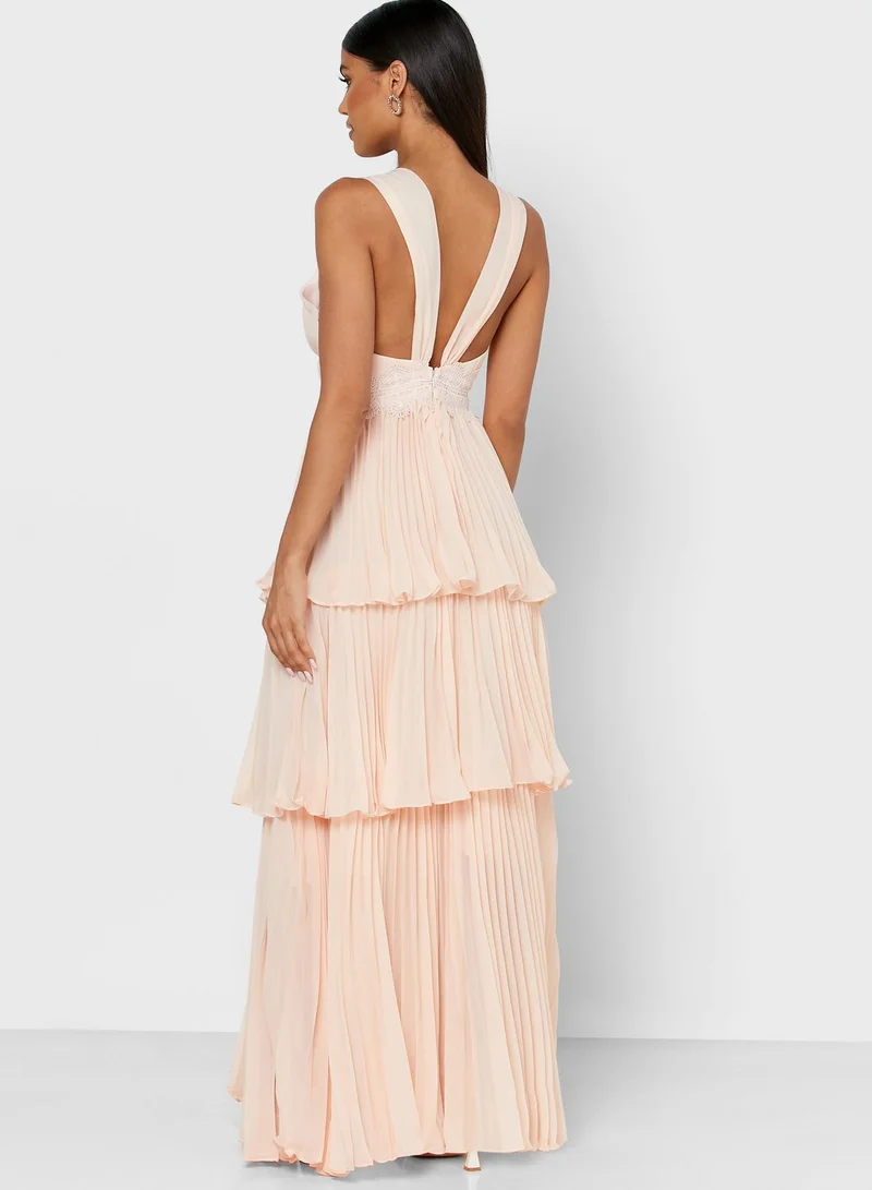 True Decadence Layered Plisse Dress