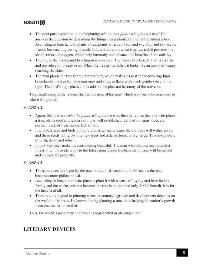EXAM18 Icse English Treasure Trove Ultimate Guide To Poems - Class 9 & 10 (2020-21 Session)