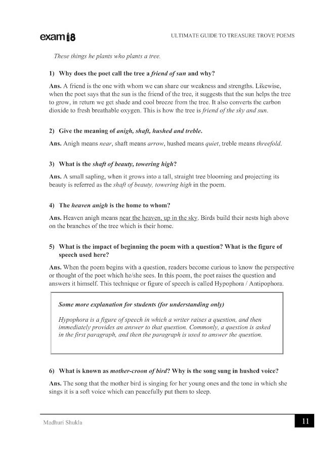 EXAM18 Icse English Treasure Trove Ultimate Guide To Poems - Class 9 & 10 (2020-21 Session)