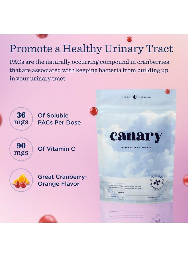 Canary High-Dose Hero for Women - Urinary Tract Health Gummies Dietary Supplement, Helps Cleanse & Protect, Delicious Natural Cranberry Flavor, 60 Gummies - Image 2