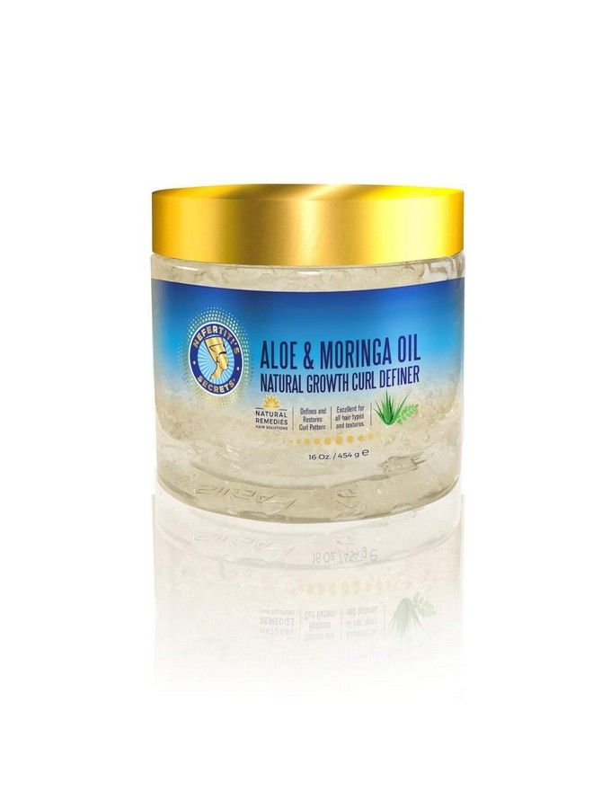 Nefertiti's Secrets Nefertiti’S Secrets Natural Growth Curl Definer | Aloe Vera And Moringa Oil Curl Defining Gel | Hair Growth & Moisture | Curl Hair Products | 16 Oz / 454 Ml - Image 1