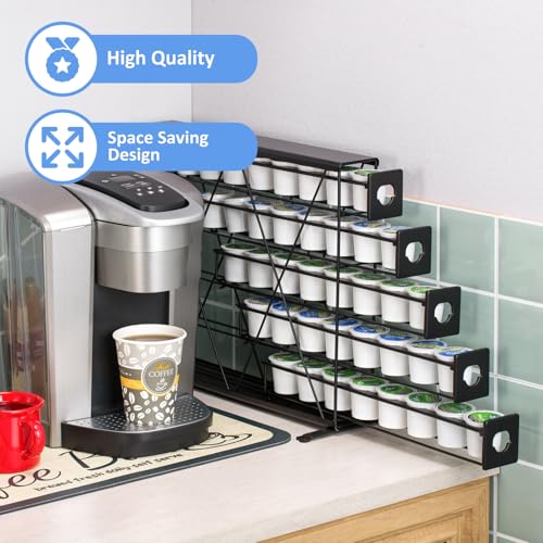 Rice rat k cup Holders for 5 Tier Coffee Pod Holder,Black Metal Space(40 pods) - Image 3