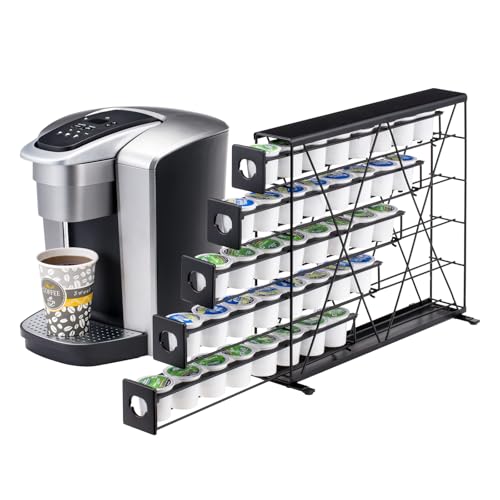 Rice rat k cup Holders for 5 Tier Coffee Pod Holder,Black Metal Space(40 pods) - Image 1