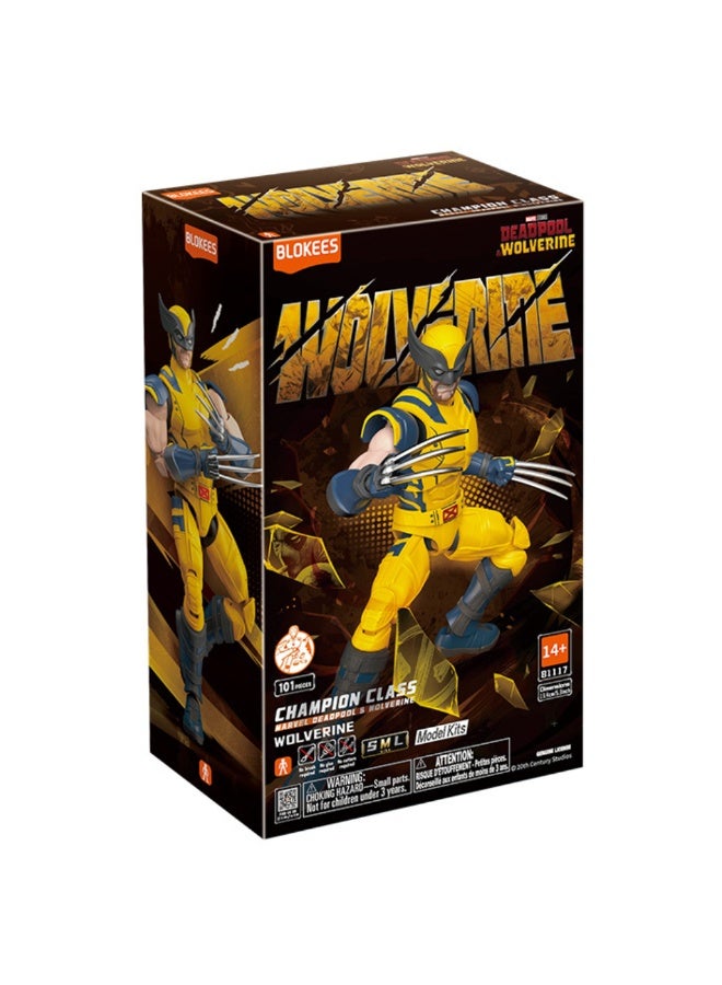 Blokees Marvel Infinity Saga Wolverine Model Kit | Champion Class CC05 Buildable 101-Piece Action Figure | Poseable Collectible Toy for Ages 14+ - Image 1