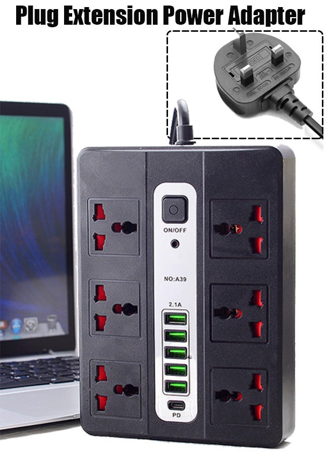 Generic Plug Extension Power Adapter Universal Extension Cord with USB ...