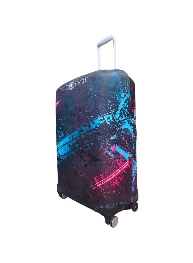 natOnat Travel Luggage Cover Protector - Suitcase Cover - Stretchy, Washable Spandex & Polyester - Protects Against Dirt & Scratches - Urban Vibes Design - Fits 72-81 CM Height ( X Large ) - Image 2