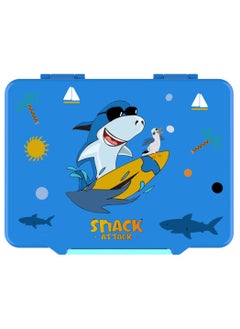 Snack attack Lunch Box for Kids School,Children Lunch Box with Compartments, Bento Box Children, Leak-proof Lunch Box for Girls and Boys, Snack Box, Perfect for School, Nursery & Trips  (Blue Shark)  - Image 5