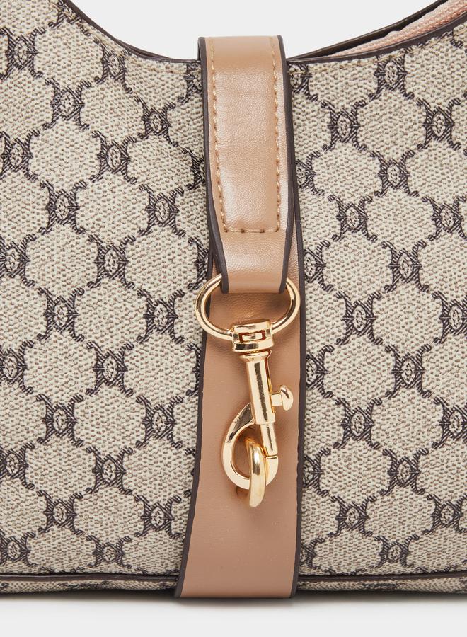 Take Two Printed Belted Shoulder Bag with Zip Closure - Image 3