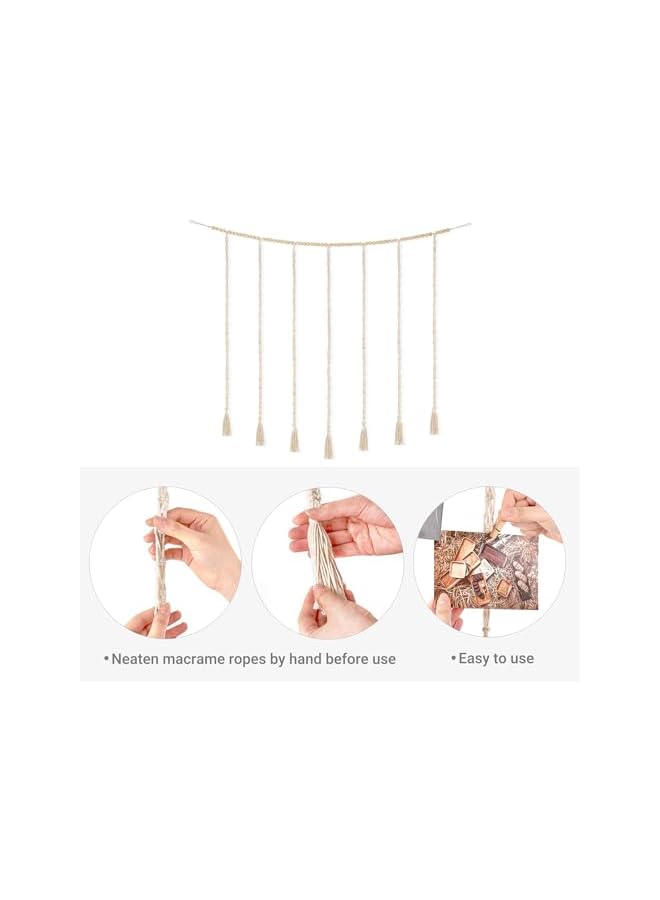 The Bros Hanging Photo Display Wall Decor with String Lights, Wooden Boho Beads Garland Collage Picture Card Frame Holder with 30 Clips, for Teen Girl Teenage Gifts, Bedroom Living Room Dorm  - Image 2