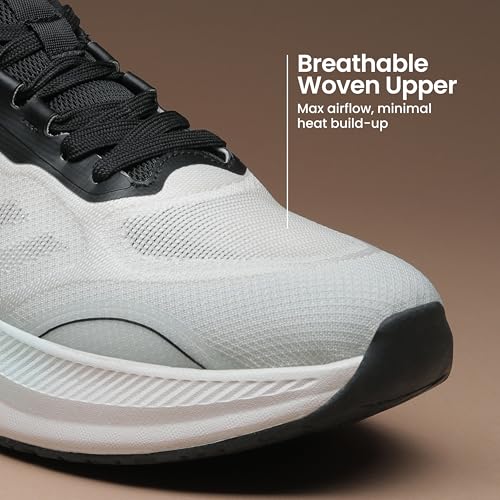 CULT Mens Flowtech Running Shoes (Off White/Black-UK8) - Image 5