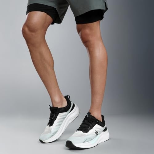 CULT Mens Flowtech Running Shoes (Off White/Black-UK8) - Image 2