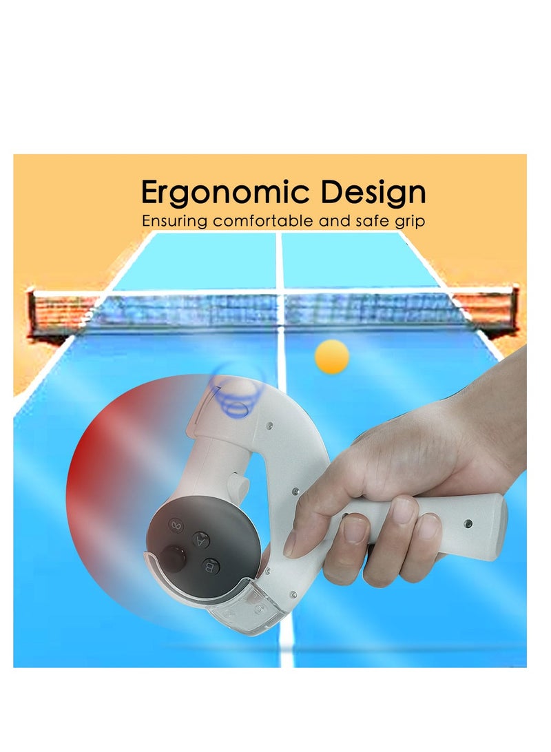 AROAQ Table Tennis Paddle Grip Handle, Touch Controllers Playing Eleven Table Tennis Racket, Lightweight Table Tennis Adaptor for Meta Quest 3, Enhanced VR Game Accessories - Image 3