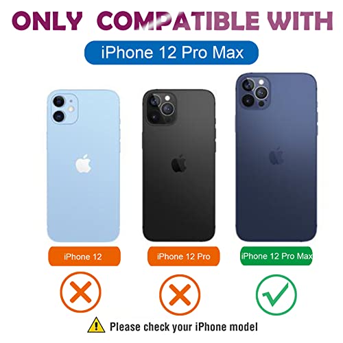 MGQILING Compatible with iPhone 12 Pro Max Magnetic Glitter Case Luxury Plating Cute Bling Clear Phone Case Compatible with MagSafe for Women Girls with Camera Protector Back Cover Green - Image 3