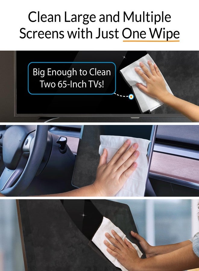 iCloth XL Screen Cleaning Wipes, Lint-Free and Streak-Free, Fast-Drying, Removes Dust, Fingerprints, and Smudges (24 XL Wipes) - Image 2