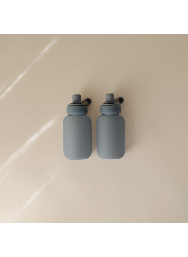 mushie mushie Silicone Puree Pouch 2-Pack | 5 oz Reusable Baby Food Pouches (Tradewinds)  - Image 2