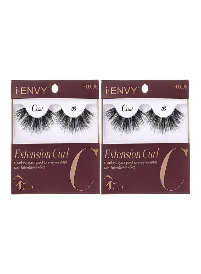 i.Envy i-Envy 2 Pairs False Eyelashes C Curl Natural Lashes Salon Lash Extension Effect - Image 1