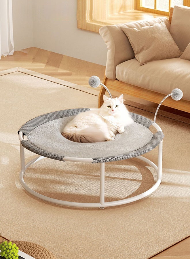 DUNISO Moisture-Proof  Pet Cat Trampoline ,Cat hammock with Interactive Ball,Breathable Cat Beds for Indoor with Non-slip base,Be Universal In All Seasons - Image 3