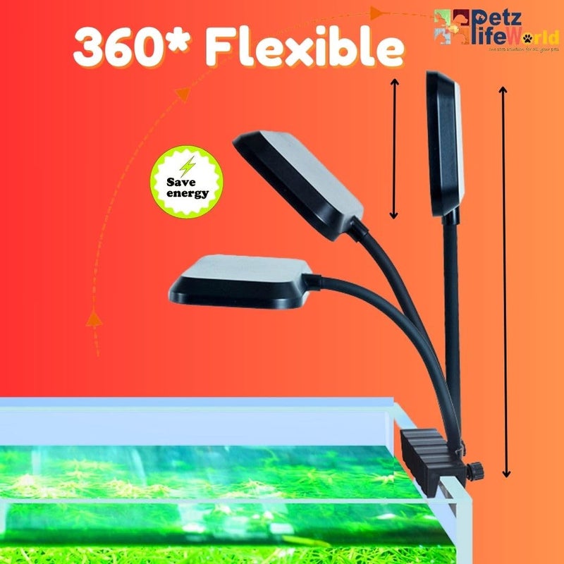 VAYINATO Nemo E-400 | 8 Watts Multi Mode RGB,White and Blue Clip On Aquarium LED Light Suitable for Upto 2 Feet Tank - Image 3