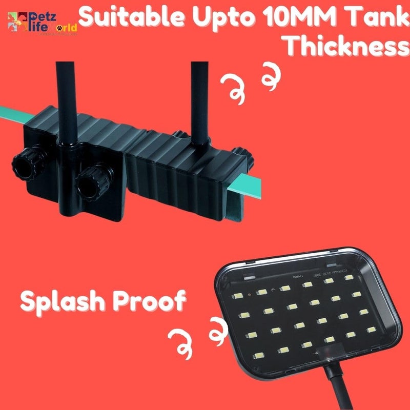 VAYINATO Nemo E-400 | 8 Watts Multi Mode RGB,White and Blue Clip On Aquarium LED Light Suitable for Upto 2 Feet Tank - Image 4