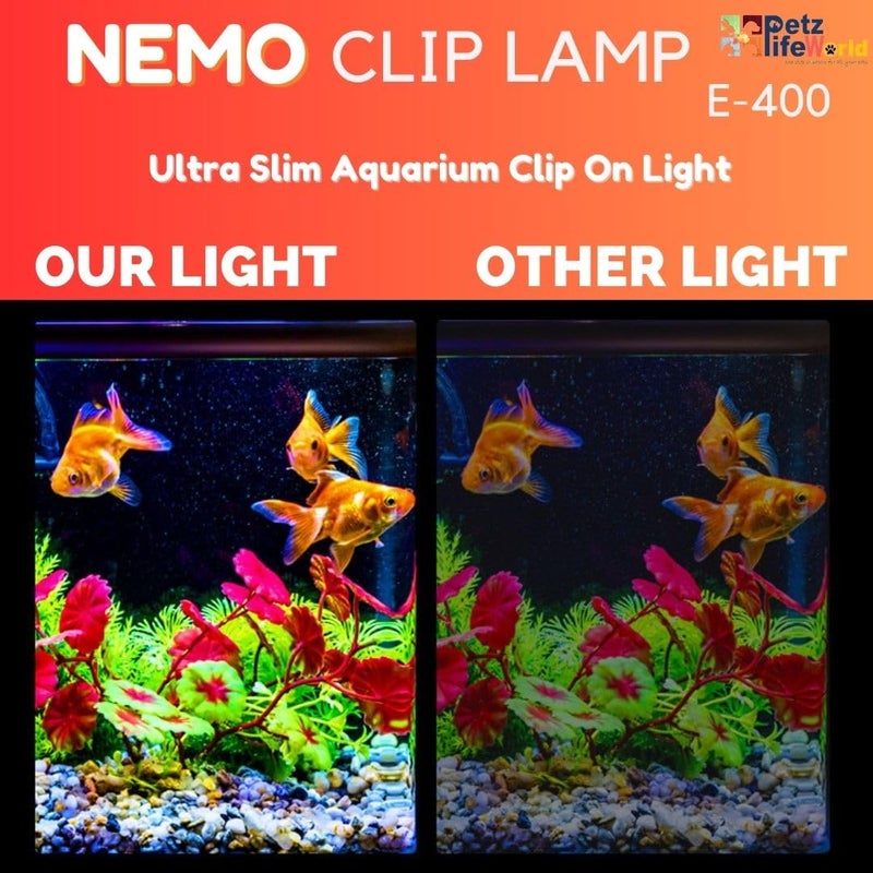 VAYINATO Nemo E-400 | 8 Watts Multi Mode RGB,White and Blue Clip On Aquarium LED Light Suitable for Upto 2 Feet Tank - Image 5