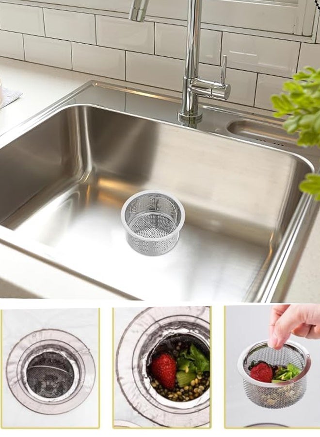 KANGLI 2 PCS Kitchen Sink Strainer,  Stainless Steel Anti-Clogging Drain Strainer - Image 3