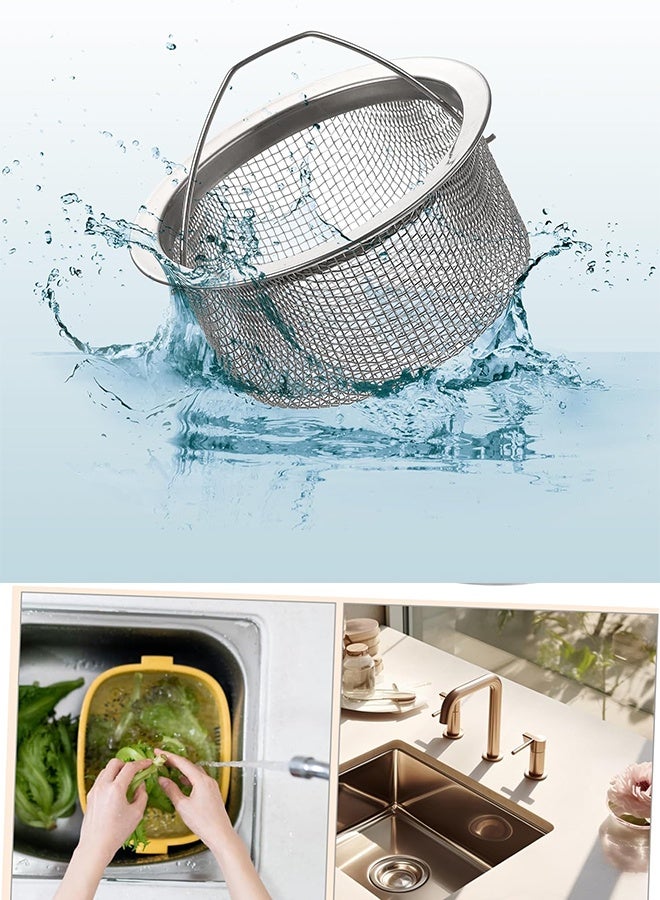KANGLI 2 PCS Kitchen Sink Strainer,  Stainless Steel Anti-Clogging Drain Strainer - Image 4
