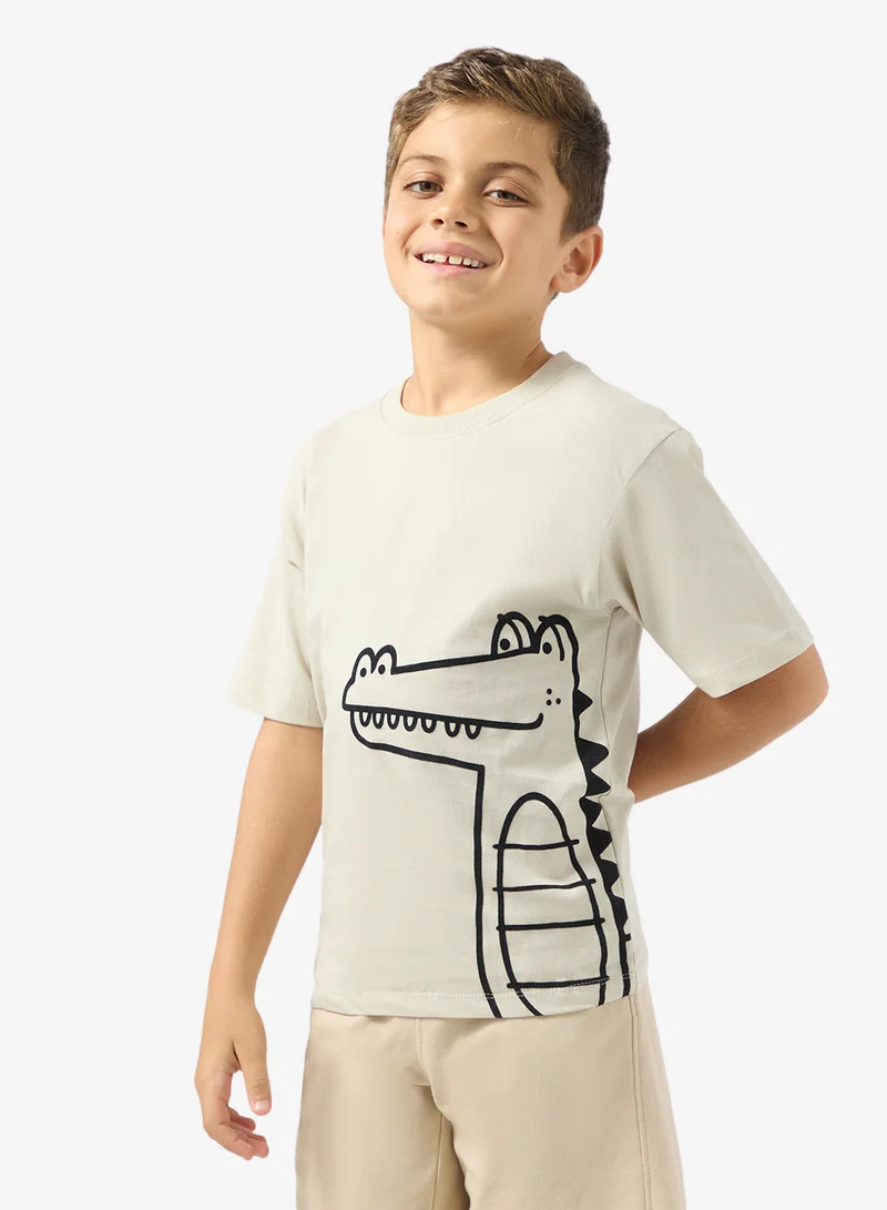 ريبلز مع نمشي Boys Tee With Shorts Set