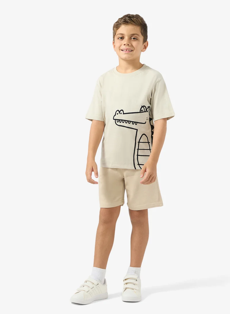 ريبلز مع نمشي Boys Tee With Shorts Set