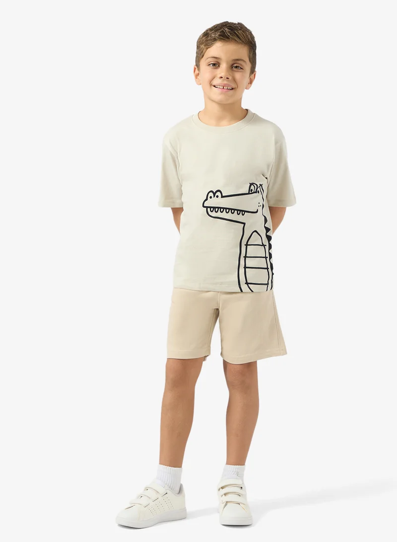ريبلز مع نمشي Boys Tee With Shorts Set