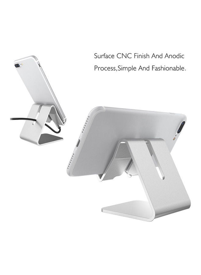 NIBEMINENT Aluminum Alloy Cell Phone Stand Desk Silver  - Image 4