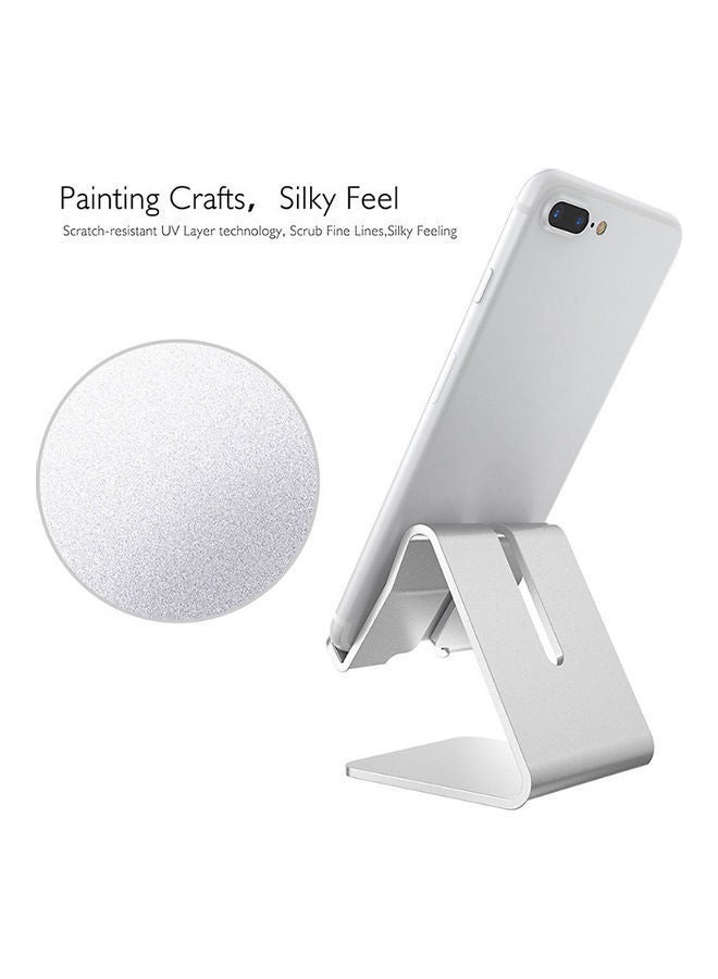 NIBEMINENT Aluminum Alloy Cell Phone Stand Desk Silver  - Image 3