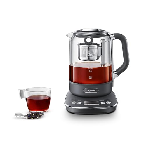 Joydeem Hot Tea Maker, Glass Electric Kettle with Auto Lift Tea Infuser and Temperature Control, 1.7L, JD-ZC6088G - Image 1