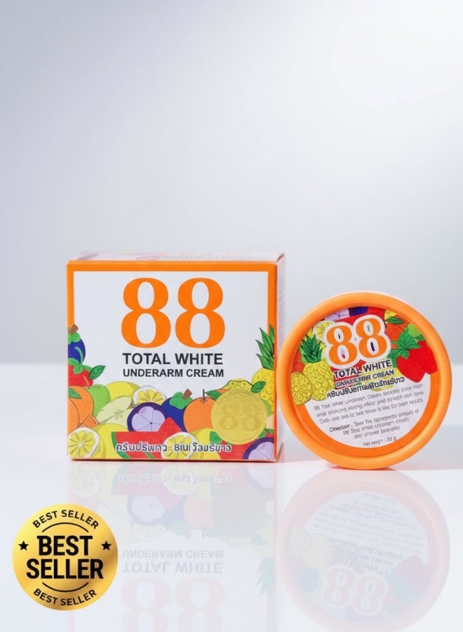888 توتال وايت كريم تفتيح الإبط 888 توتال وايت 35 جم لتفتيح وترطيب وإزالة البقع الداكنة للعناية ببشرة الإبط