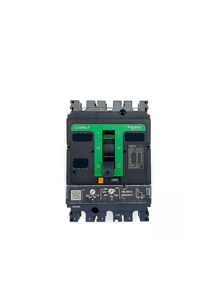 Schneider C25F3TM250 Circuit breaker ComPacT NSX250F 36kA/415VAC 3poles TMD trip unit 250A - Image 1