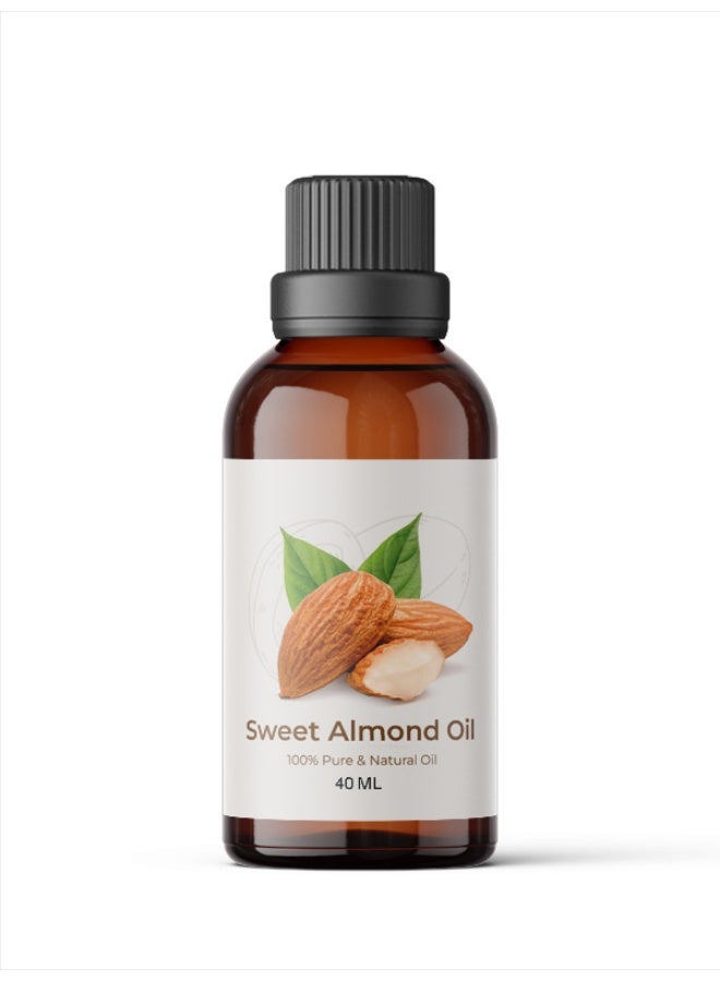 ORIANZ Pure Sweet Almond Oil - 100% Natural & Cold Pressed - For Skin & Hair - Natural Moisturizer For Face & Body - 40ml | ORIANZ - Image 2