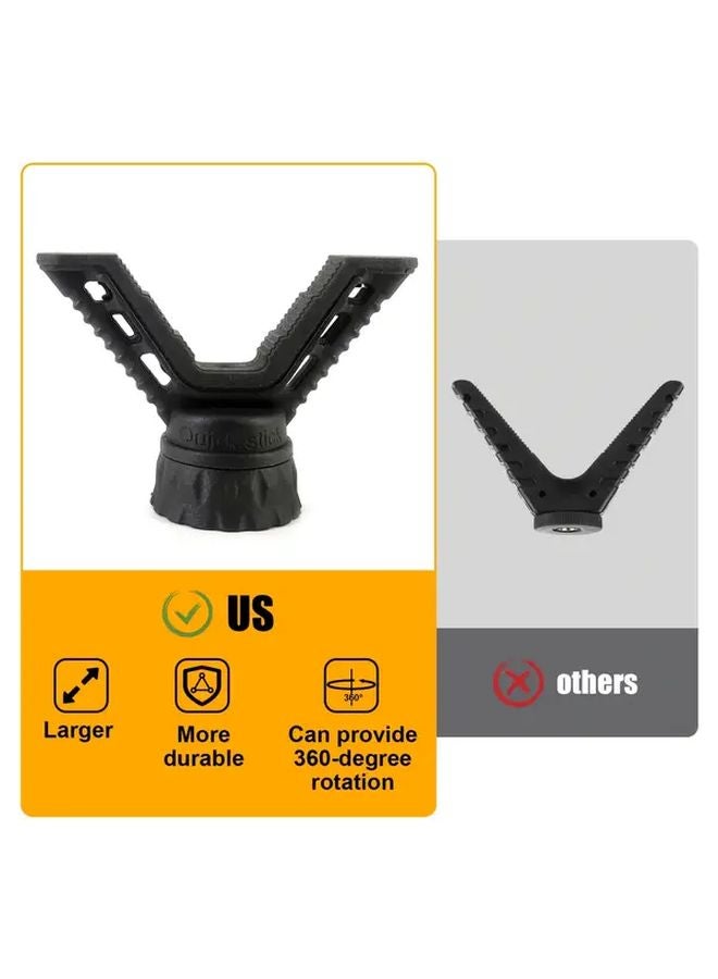 Weighted Widened Tripod Head HTPV006 360 Rotation Black Rubber Outdoor Hunting - Image 3