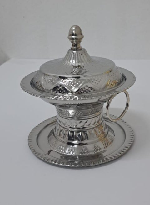 Silver Dates Bowl From stainless Steel 14 CM