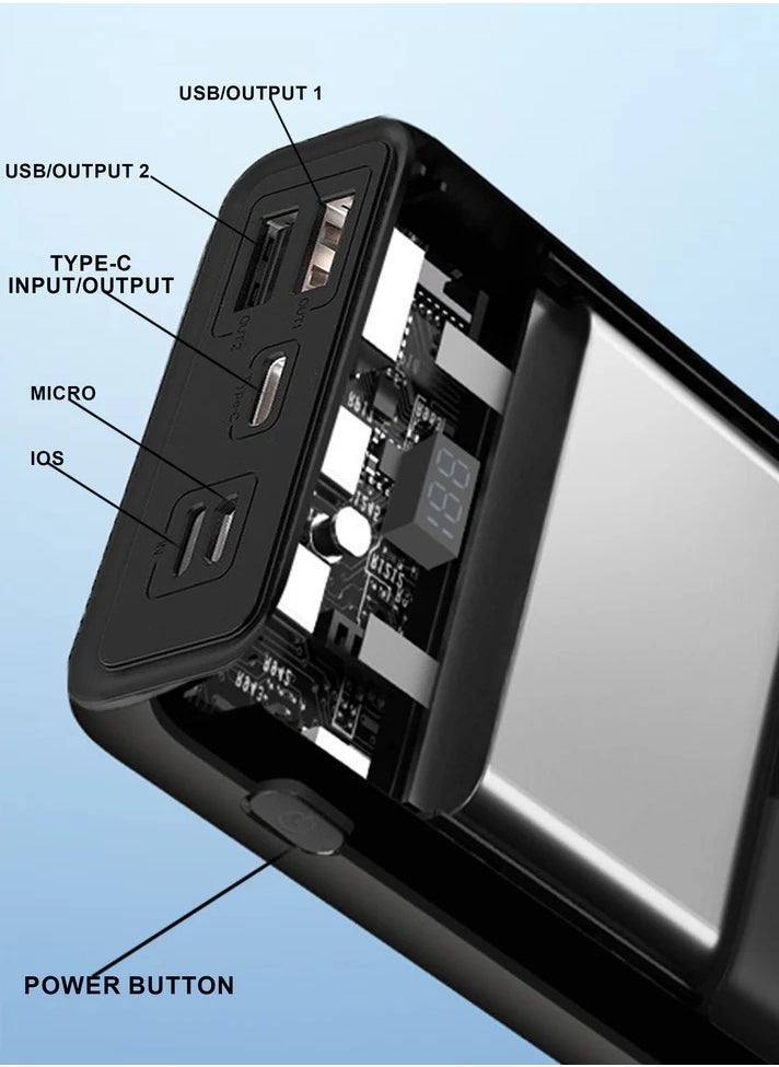 فاستر باور بانك فاستر S20 PD-20W Quick Charge 3.0 بقدرة 20000 مللي أمبير في الساعة مع شاشة رقمية  - Image 3