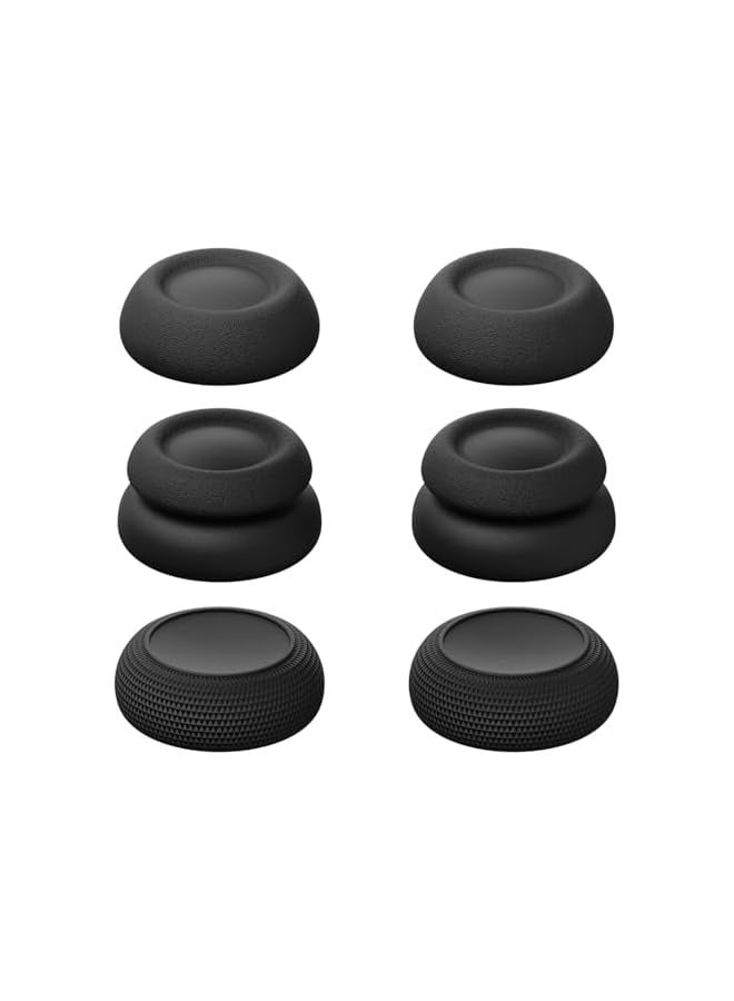 بروماس مجموعة قبضة الإبهام CQC وFPS، غطاء عصا التحكم، غطاء عصا تناظري للبوابة - أسود، 3 أزواج (6 قطع) - Image 1