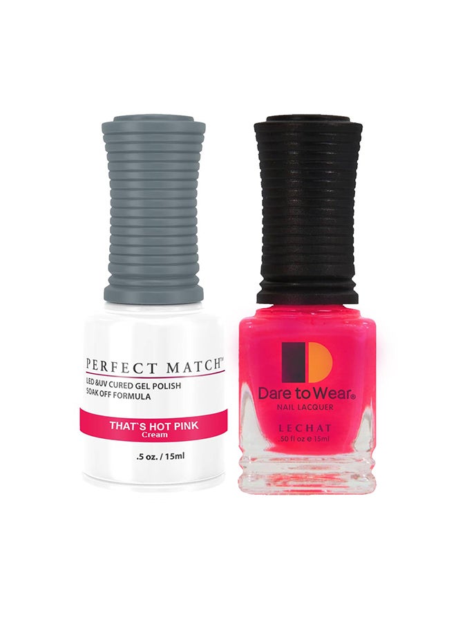 Lechat Soak Off Gel Nail Polish UV LED Gel Polish That's Hot Pink PMS38 - Image 1