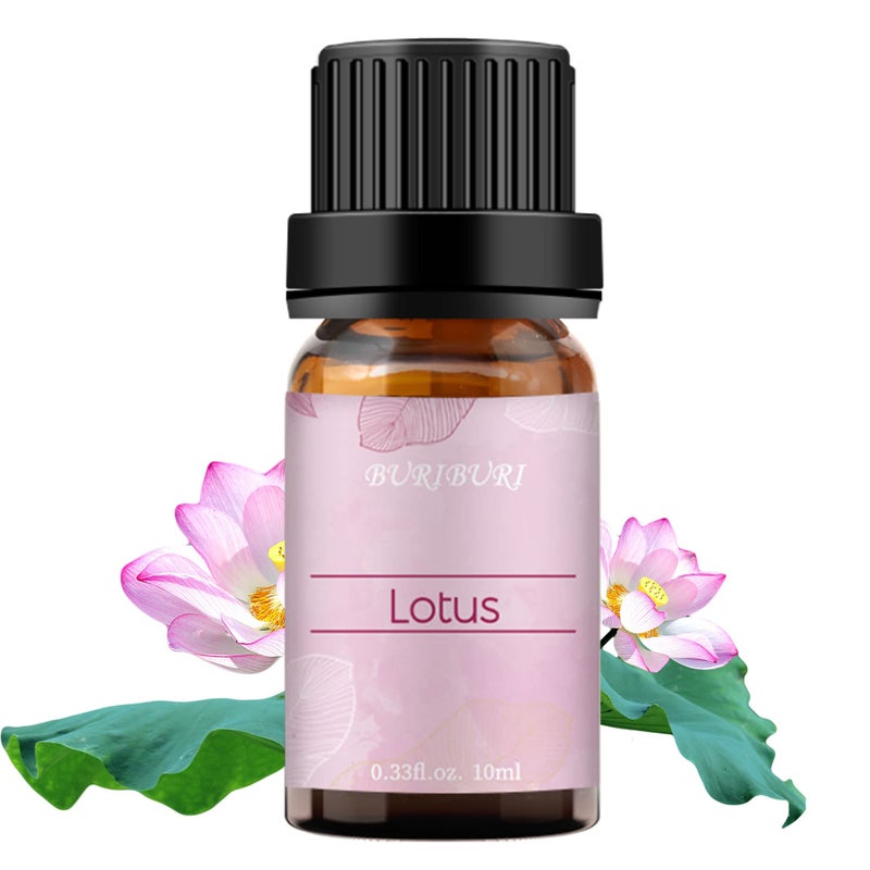 BURIBURI Lotus Essential Oil 100% Pure, Undiluted, Natural, Organic Aromatherapy Lotus Oils 10ML for Diffuser Soap Candle Making Home - Image 1
