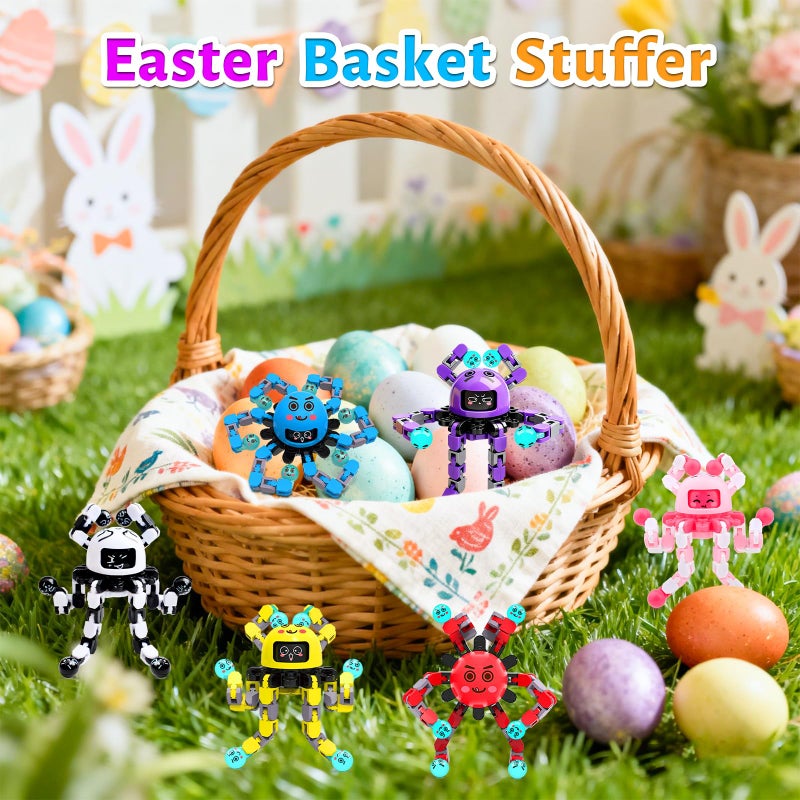 ASIOWELY 9 PCS Easter Basket Stuffers Fidget Spinner Toys for Kids & Adults,Party Favors Goodie Bags Bulk,Fingertip Gyros Sensory Toy Stress Relief Classroom Prizes Boys Girl Birthday Gifts for Teens - Image 3