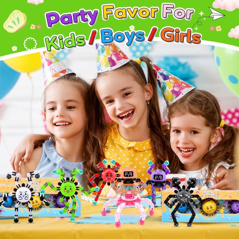 ASIOWELY 9 PCS Easter Basket Stuffers Fidget Spinner Toys for Kids & Adults,Party Favors Goodie Bags Bulk,Fingertip Gyros Sensory Toy Stress Relief Classroom Prizes Boys Girl Birthday Gifts for Teens - Image 2